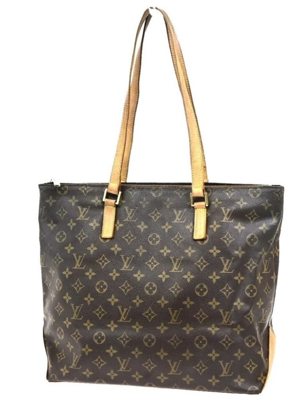 LOUIS VUITTON Cabas Mezzo Shoulder Bag Monogram Leather Brown M51151 81KD117